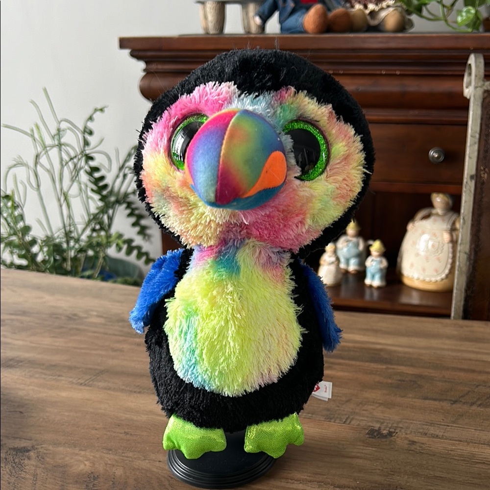 🔥🔥2017 TY Beanie Boos - BEAKS the Toucan (Glitter Eyes) (Medium Size - 9 inches)